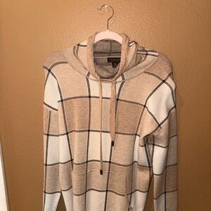 Rachel Zoe Tan and Cream Plaid Men's Sweater